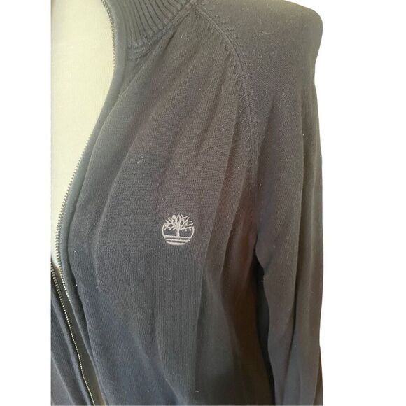Timberland Men’s Small Full Zip/Mock Collar Regular Fit Cotton Sweater – Black - Picture 10 of 14